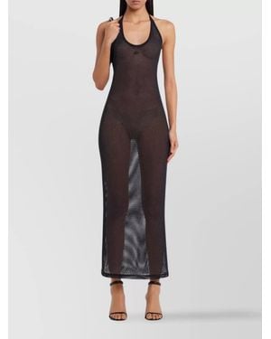 Courreges Cotton Halterneck Slim-Fit Maxi Dress - Multicolour
