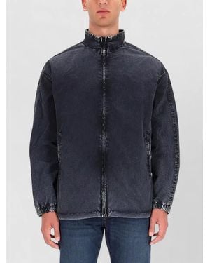 DIESEL J Wilson High Collar Jacket Side Pockets - Blue