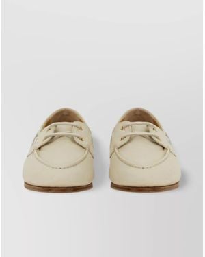 Bally "Pathy" Lace Detail Loafers - Natural