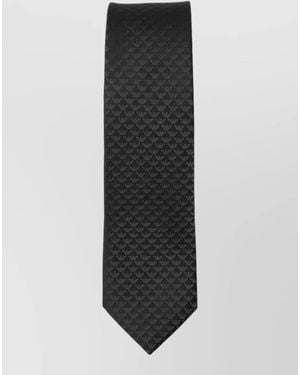 Emporio Armani Slim Silk Tie Textured Pattern Design - Multicolour