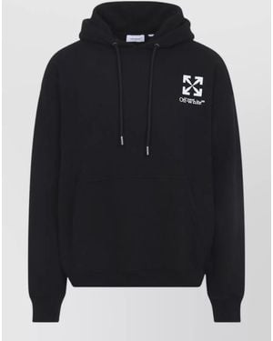 Off-White c/o Virgil Abloh Small Arrows Skate Hoodie Cotton Fleece - Black