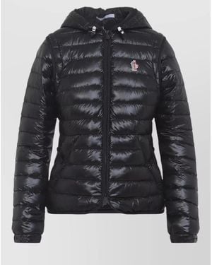 Moncler Karuras Hooded Jacket Elastic Cuffs Quilting - Black