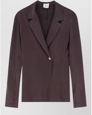 Alysi Silk Loose Blazer - Purple