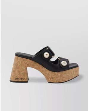 Jimmy Choo Heeled Sandals Pearl Embellishments - Multicolor