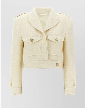 Givenchy Wool Tweed Jacket - Natural