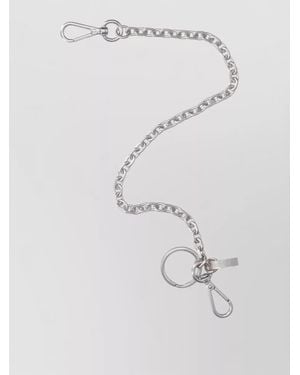 Maison Margiela Chain Belt Featuring Key Ring Detail - White