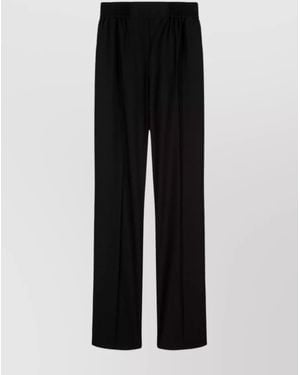 Atlein Wool High-Rise Straight-Leg Tailored Trousers - Black