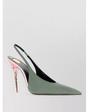 Saint Laurent Fabric Mules - Multicolour