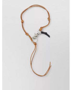 Our Legacy Ladon Leather Cord Belt Adjustable Length - White