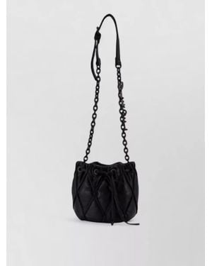 DIESEL Small Cotton Bucket Bag - White