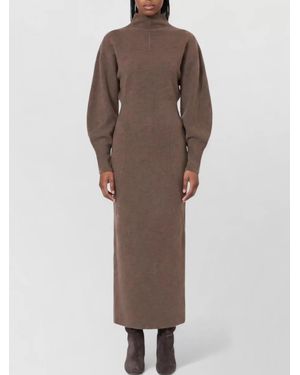 Max Mara Wool And Cashmere Maxi Knitted Dress - Brown