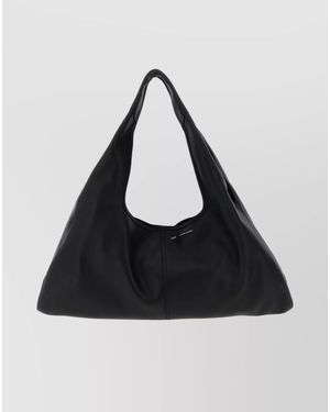 Ami Paris Calf Leather Shoulder Bag - Black