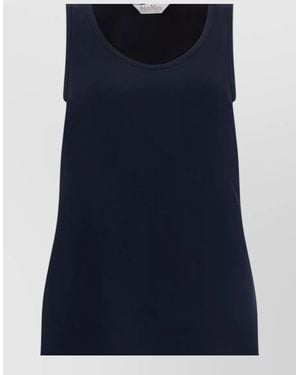 Max Mara Smooth Tank Top Round Neckline - Blue