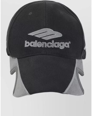 Balenciaga American Football Cap Curved Brim Twill - Black