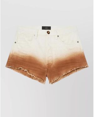Alanui Denim Short Shorts - White