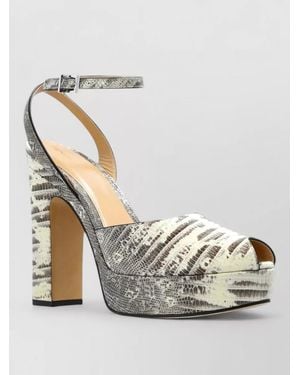 Fendi Leather Platform Sandals - Metallic