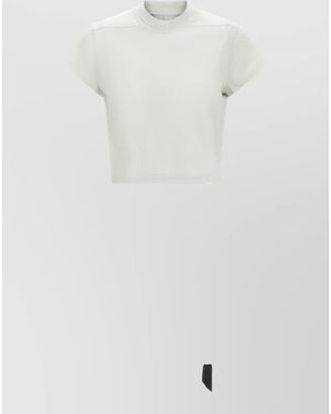 Rick Owens Cropped Cotton Short-Sleeve T-Shirt - White