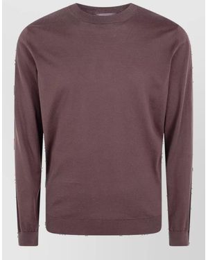 Filippo De Laurentis Cotton Crew-Neck Jumper - Purple
