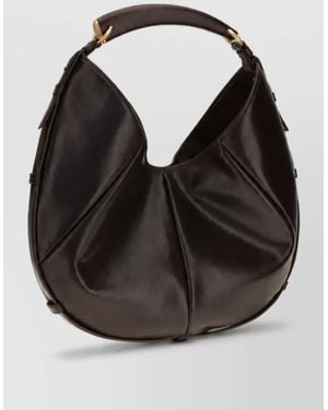 Saint Laurent Calf Leather Shoulder Bag - Black