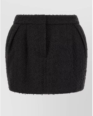 Magda Butrym High Waist Skirt Fourteen Buttoned Pockets - Black