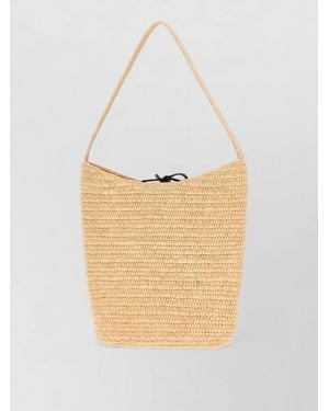 The Row Raffia Beach Bag - White