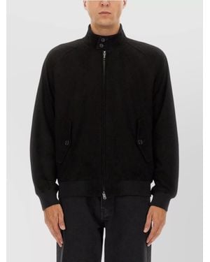 Baracuta Leather Harrington Jacket - Black