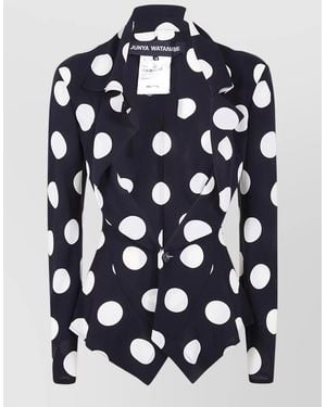 Junya Watanabe Tailored Cropped Blazer Jacket Polka Dots - Blue