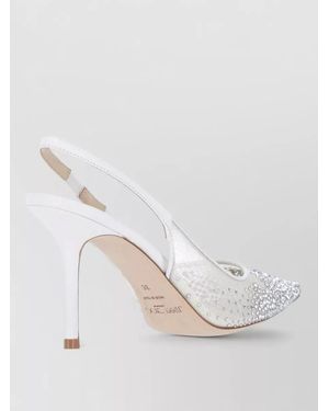 Jimmy Choo Pointed Toe Stiletto Heel Court Shoes Transparent - White
