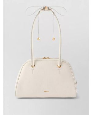 Furla Shoulder Bag Tone Hardware Top Handle - Natural