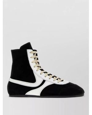Dries Van Noten Suede Leather Trainers - Black