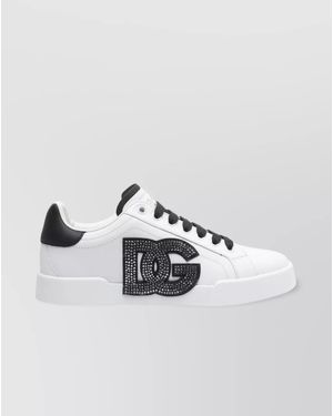 Dolce & Gabbana Calf Leather Low-Top Trainers - Metallic