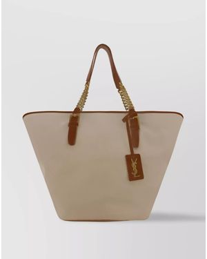 Saint Laurent Na Leather Tote Bag - Natural