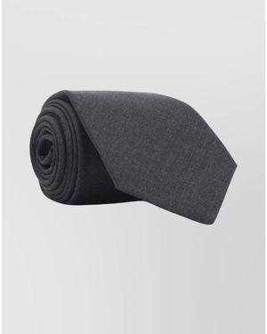 Kiton Rolled Design Tie Traditional Width - Grey