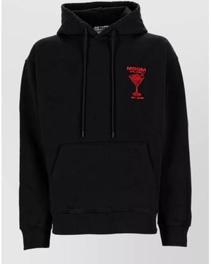 MSGM Cotton Hoodie - Black