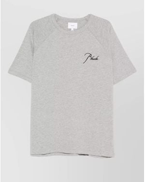 Rhude Raglan Crew Neck T-Shirt Short Sleeves - Grey