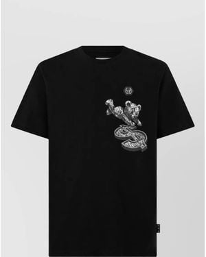 Philipp Plein Ribbed Crew Neck T-Shirt - Black