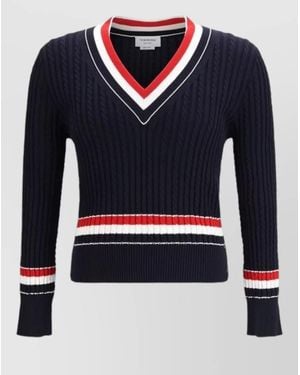 Thom Browne Cotton Sweatshirt - Blue