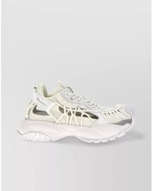 Versace Leather Low-Top Trainers - Natural