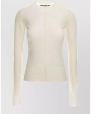 Amiri Distressed Long-Sleeve Jumper - White
