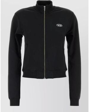 DIESEL Cotton Bomber Jacket - Black