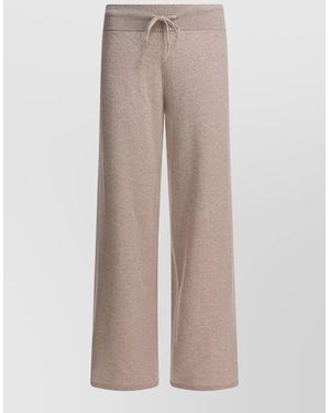 Lisa Yang Cashmere Lounge Trousers Wide Leg Waistband - Natural