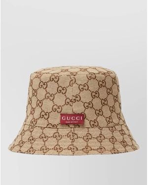 Gucci Stephie Wide Brim Signature Hat - Natural