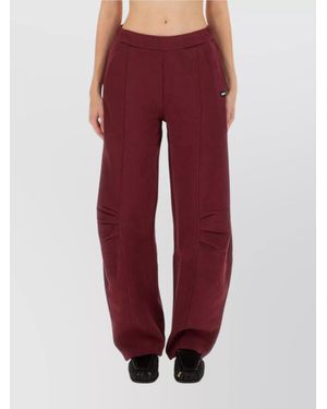 ROTATE BIRGER CHRISTENSEN Organic Cotton Relaxed-Fit Wide-Leg Trousers - Red