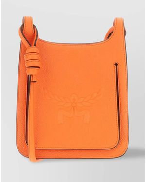 MCM Mini Leather Crossbody Bag - Orange