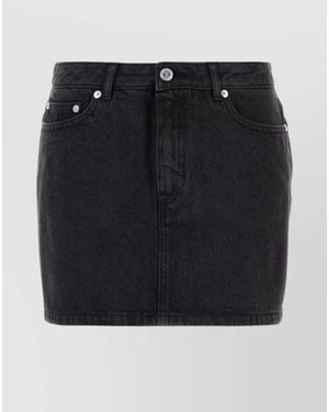A.P.C. Denim Mini Skirt - Black