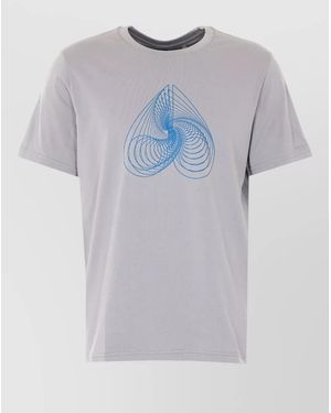 Moose Knuckles Eclipso Crewneck T Shirt Front Graphic Print - Grey