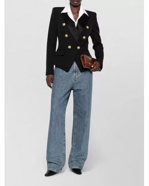 Balmain Virgin Wool Suit Jacket - Blue