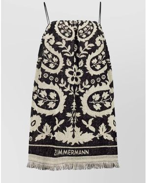 Zimmermann Mini Dress Spaghetti Straps - Black