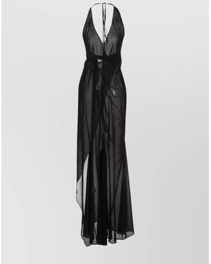 Louisa Ballou Silk Midi Dress - White
