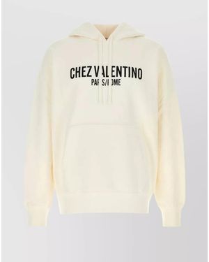 Valentino Garavani Cotton Hoodie - Natural